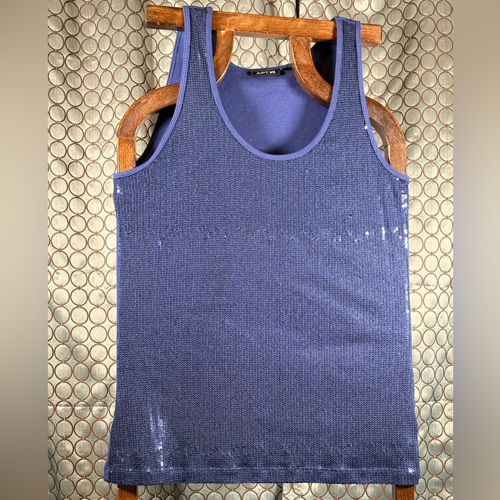 Blue Sequin Tank Top - LAST CHANCE!
